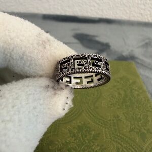 Brand New Gucci Sterling Silver G Cube Ring Size 15 / Medium / US 7.25